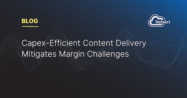 Featured image for Netskrt guest blog by IDC entitled, Capex-Efficient Content Delivery Mitigates Margin Challenges